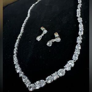 Swarovski necklace and earrings